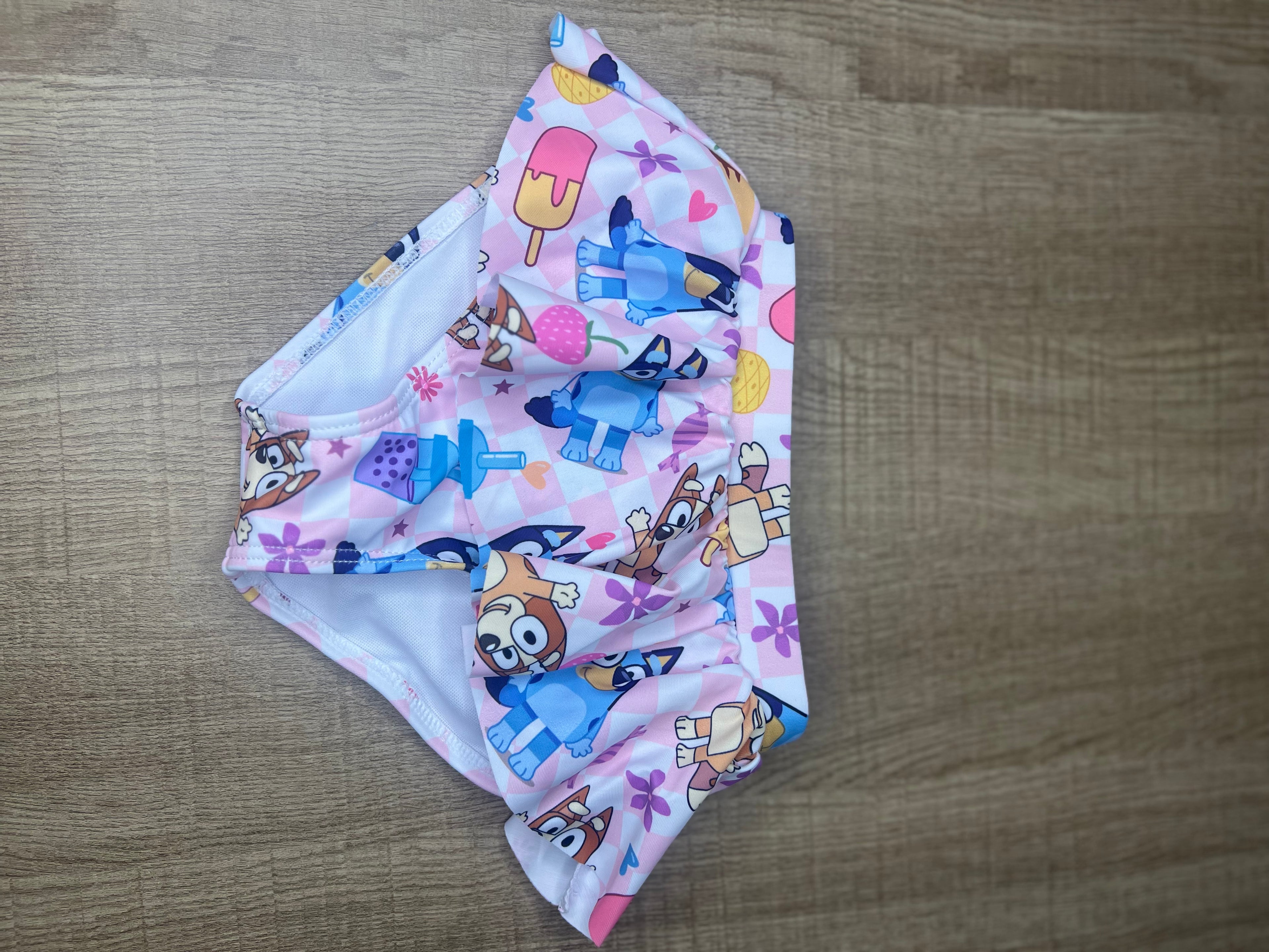 Bluey Checkered Printed Swim Suit